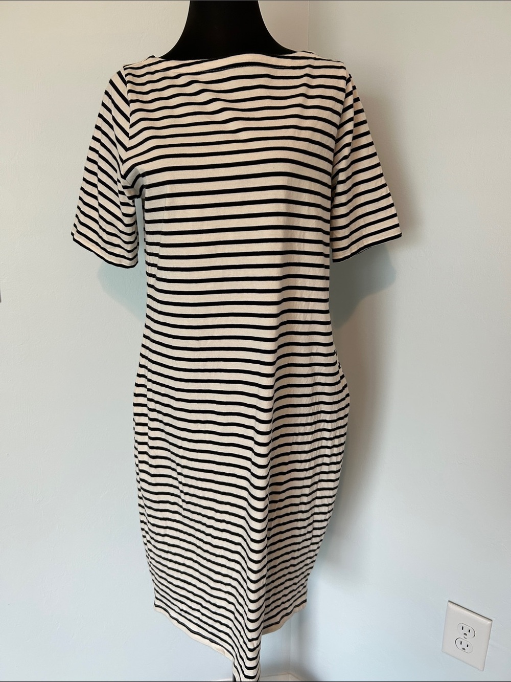 Classic Black & White Striped Women's Dress